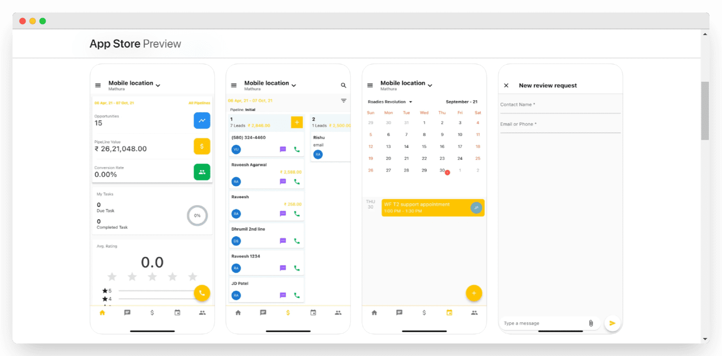La fiche de l'application Lead Connector sur l'App Store