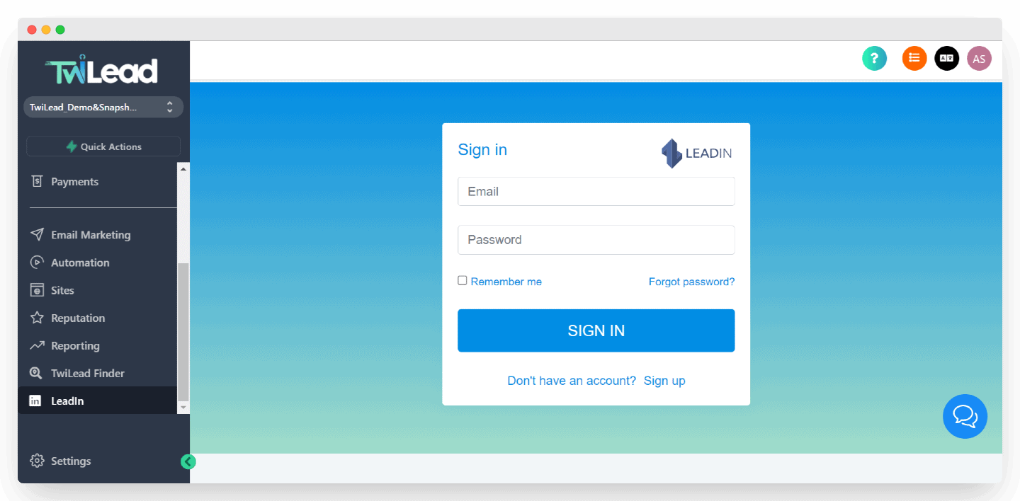 L'intégration native entre Twilead et Leadin