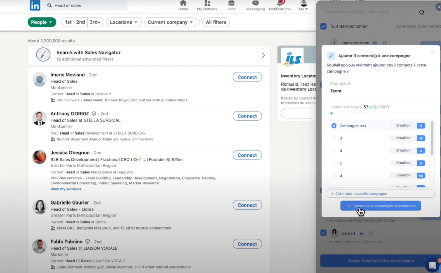 L'intégration de HumanLinker avec Sales Navigator