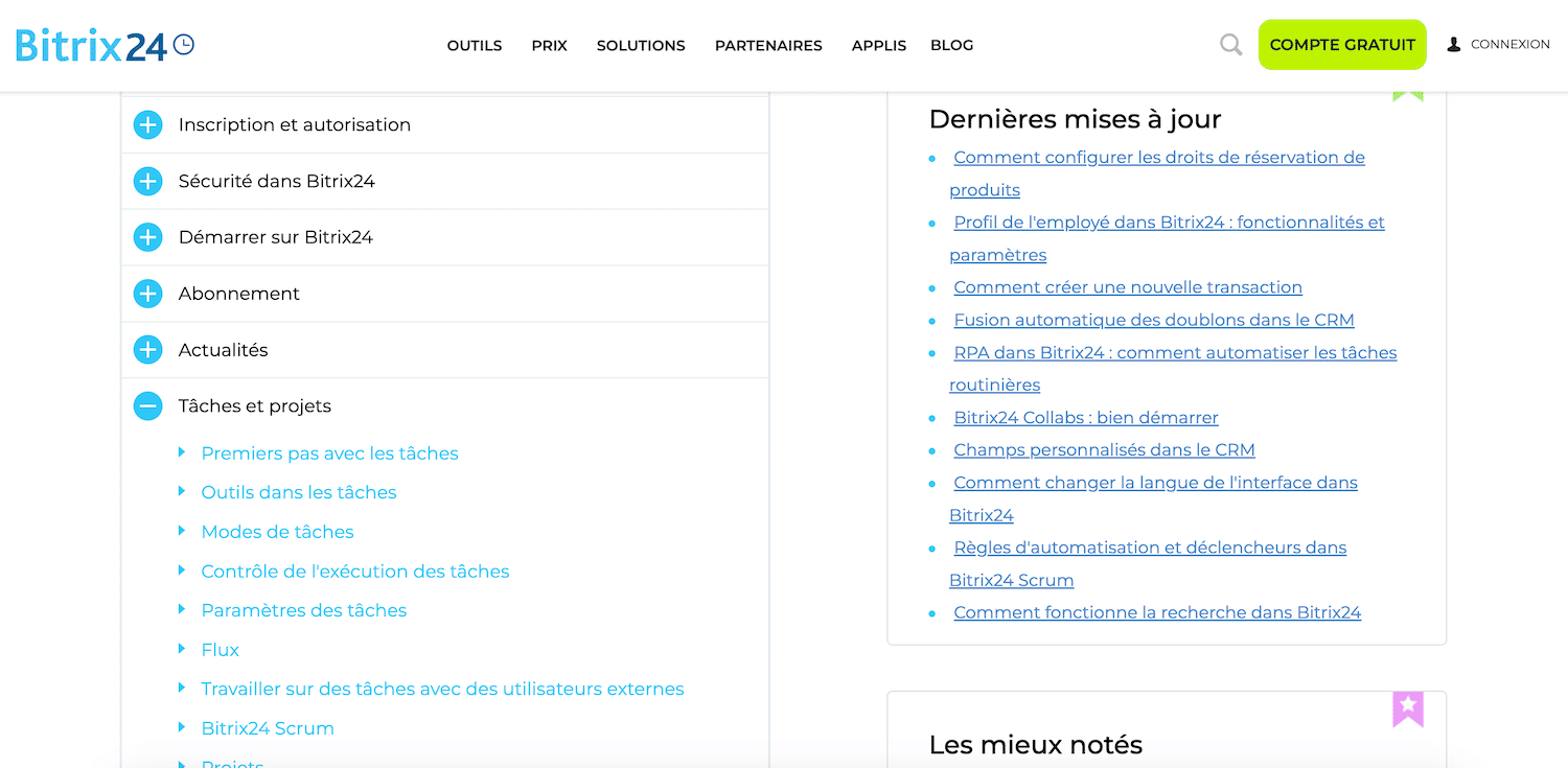 A base de conhecimento do Bitrix24