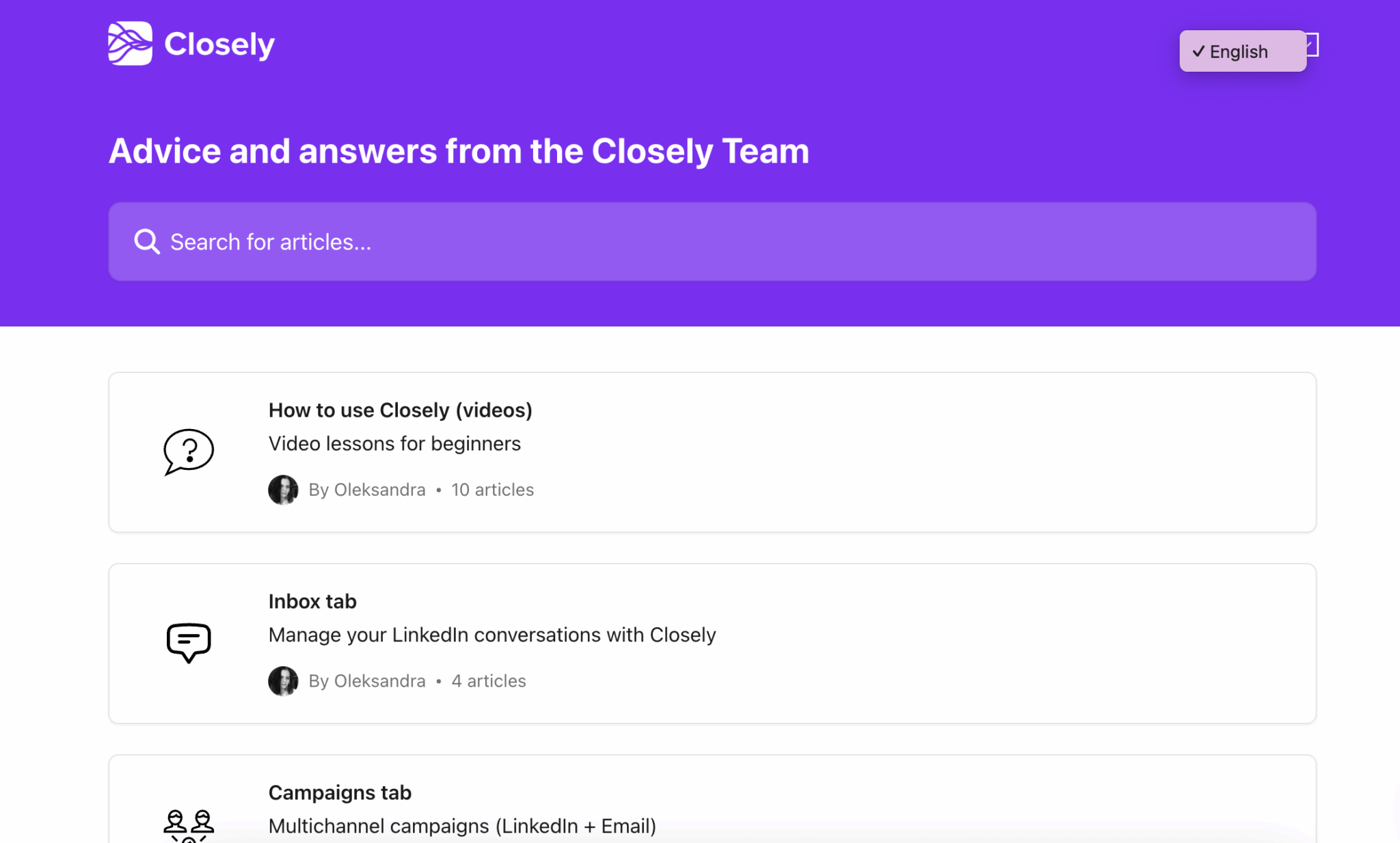 closely avis documentation