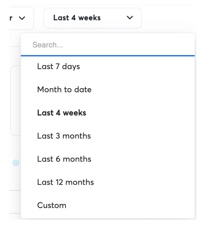 Les filtres du reporting d'Instantly