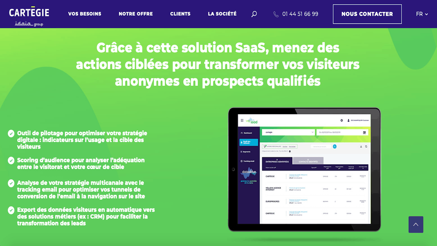 La génération de leads dans Cartégie