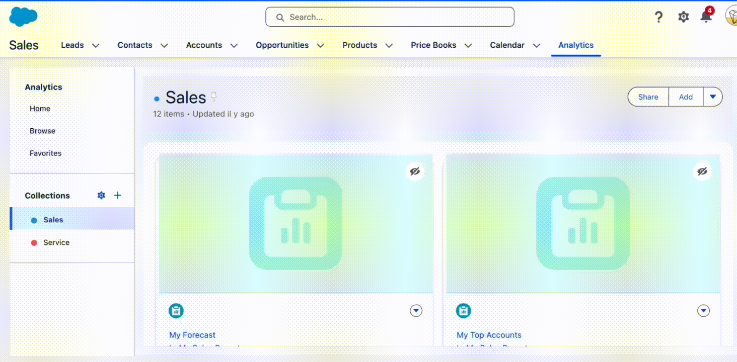 modelos de painel salesforce starter