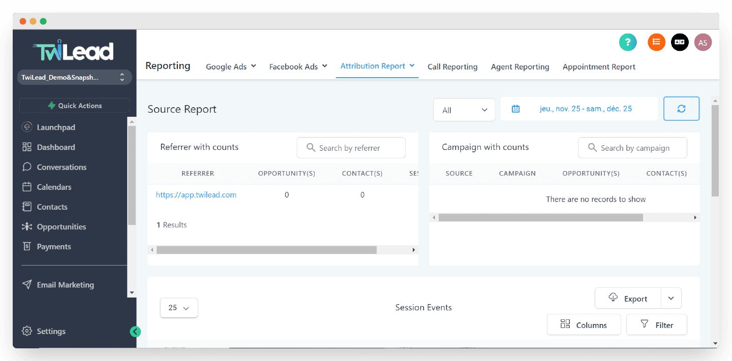 L'analyse des performances par source de trafic dans Twilead