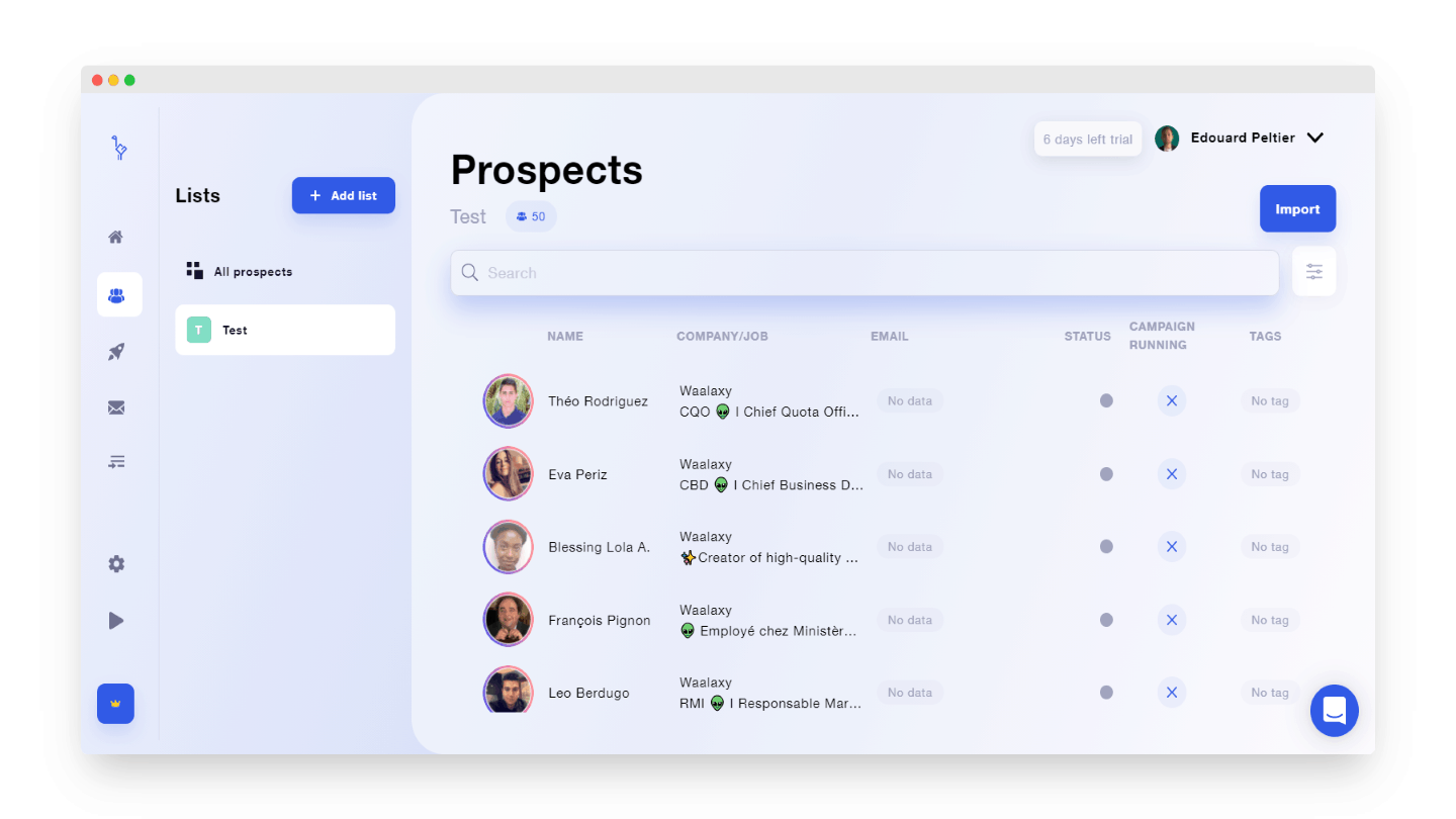Waalaxy Prospects