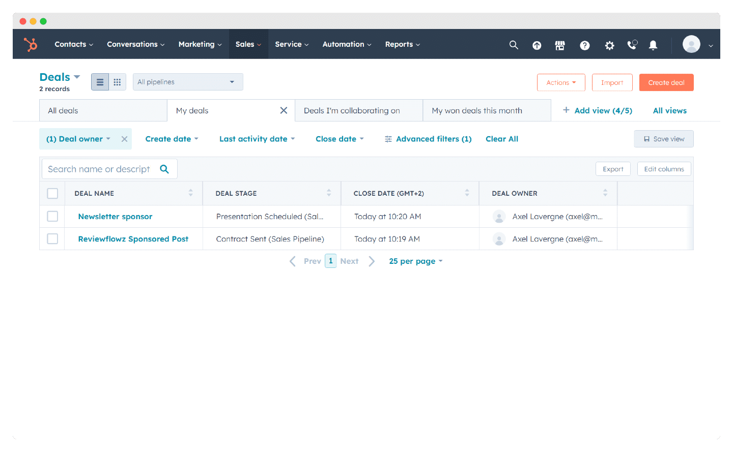 Le paramétrage des étapes d'un pipeline de vente dans HubSpot CRM