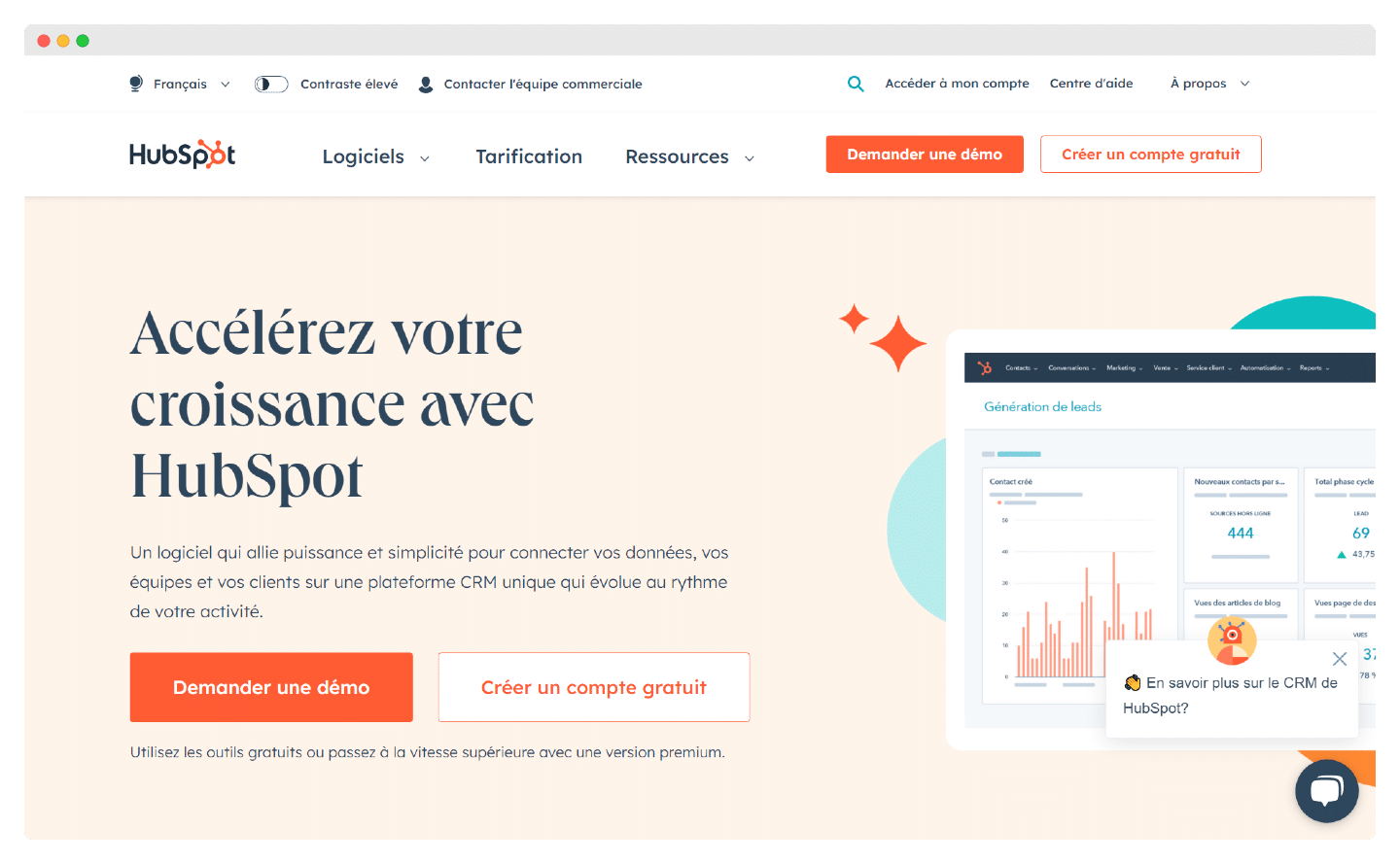 landing page hubspot