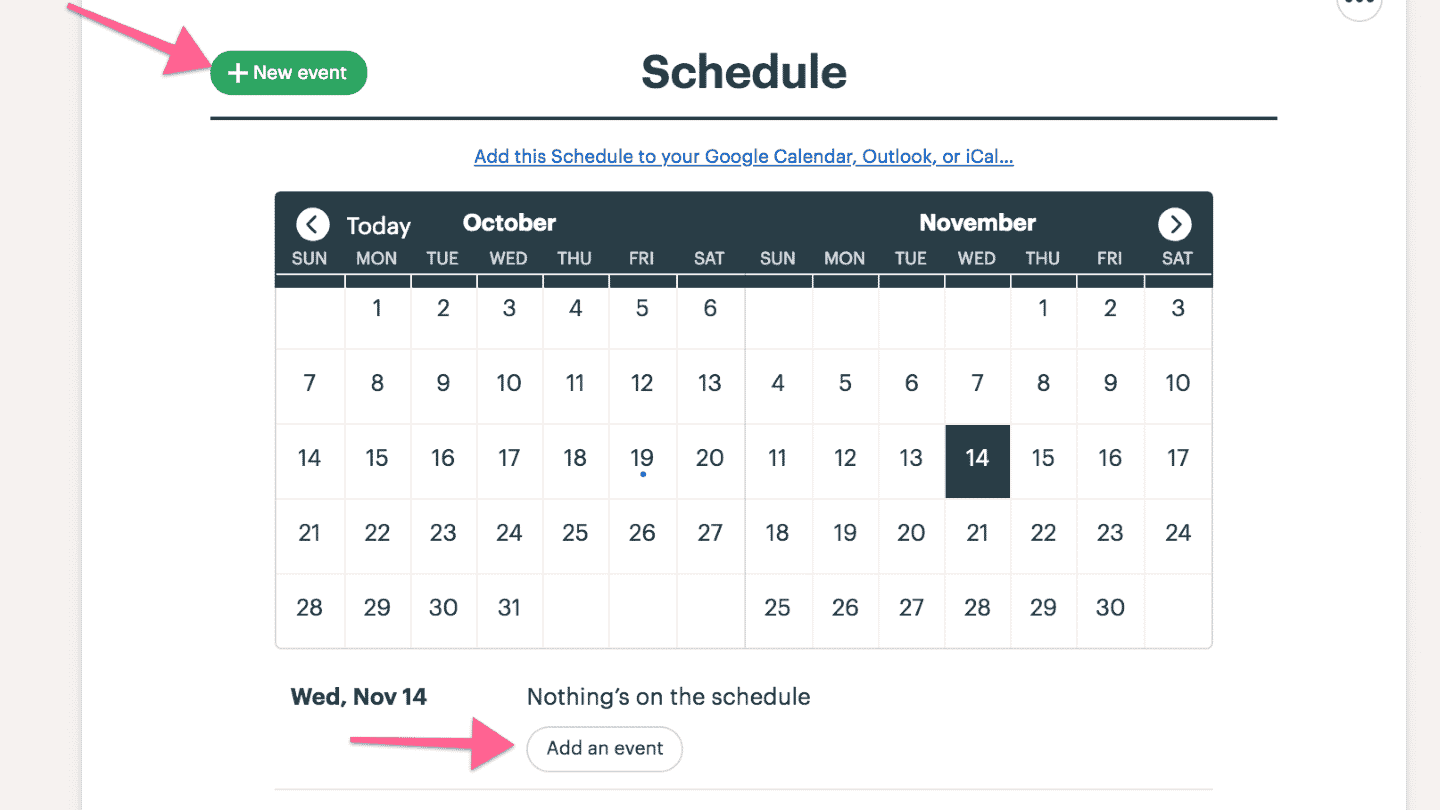 Le calendrier de Basecamp