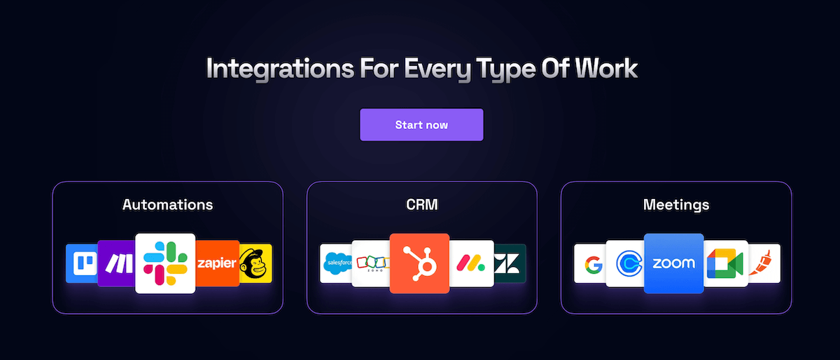 Les intégrations disponibles dans Anybiz.io