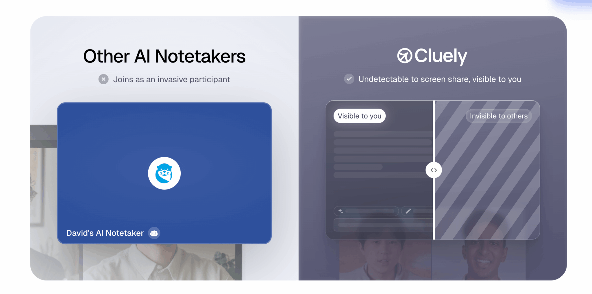 La surcouche de suggestions de Cluely pendant un appel