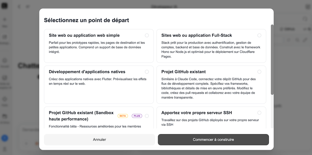 Le déploiement d'un projet généré par AI Developer
