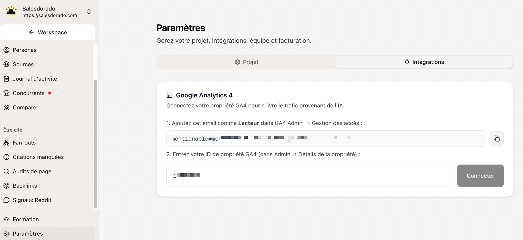 La integración de Google Analytics 4 en Mentionable