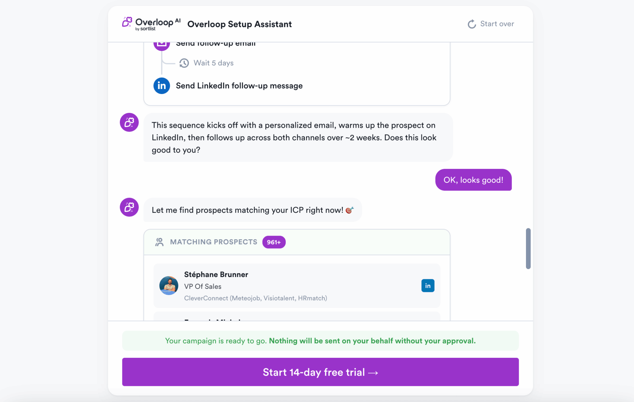 The rest of Overloop's onboarding
