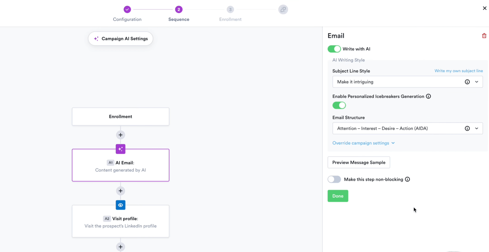 A detailed multichannel sequence in Overloop