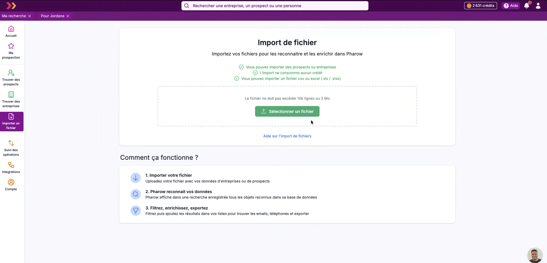 L'import rapide d'un fichier CSV ou Excel dans Pharow