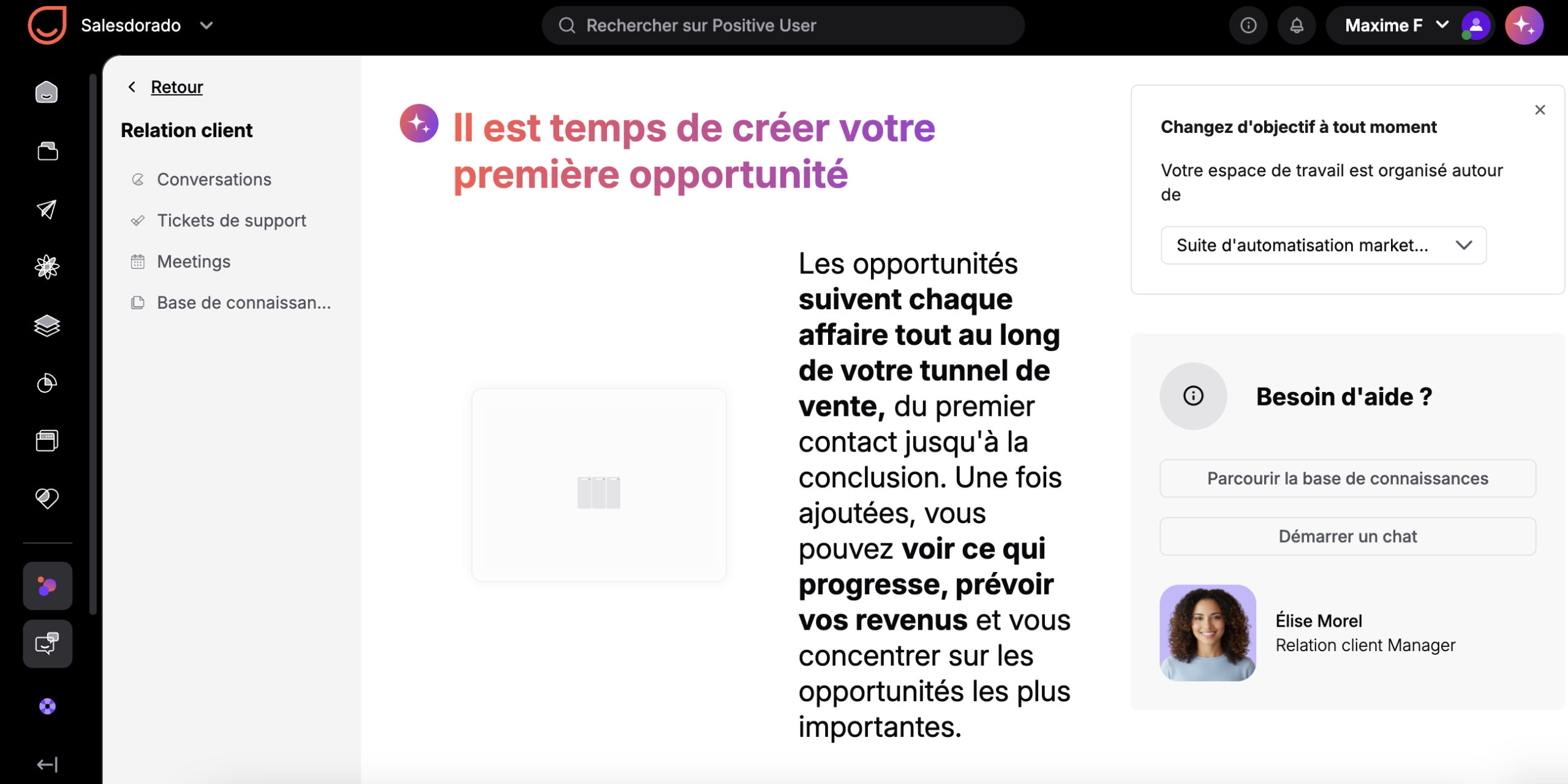 Module Relation client de Positive User