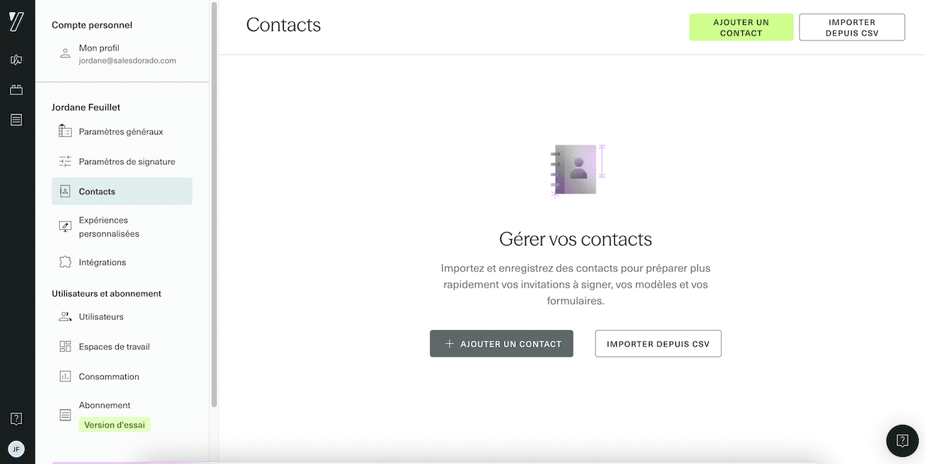 La gestion des contacts signataires dans Youtrust