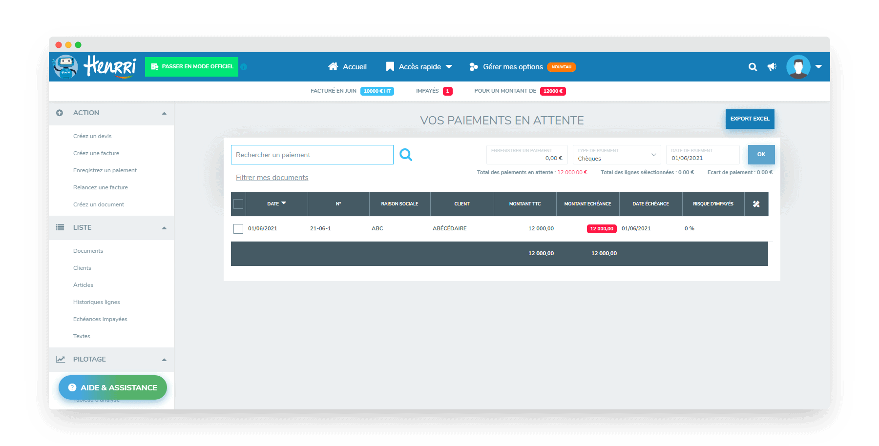 henrri gestion des impayés
