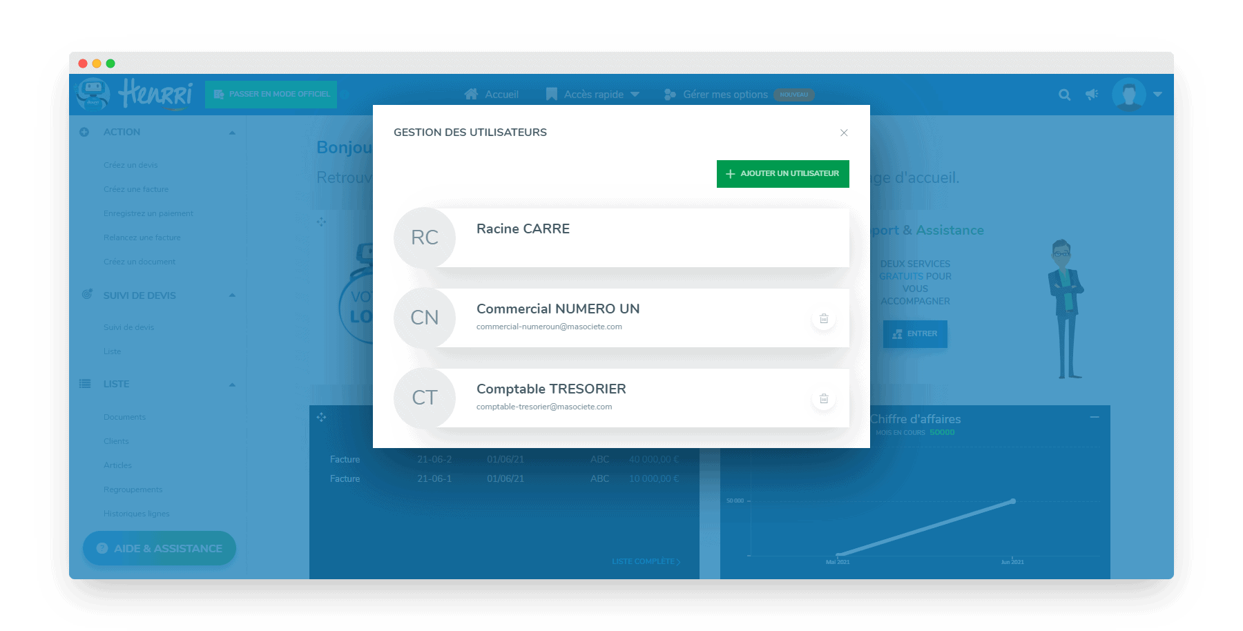 henrri logiciel de gestion multi-utilisateurs