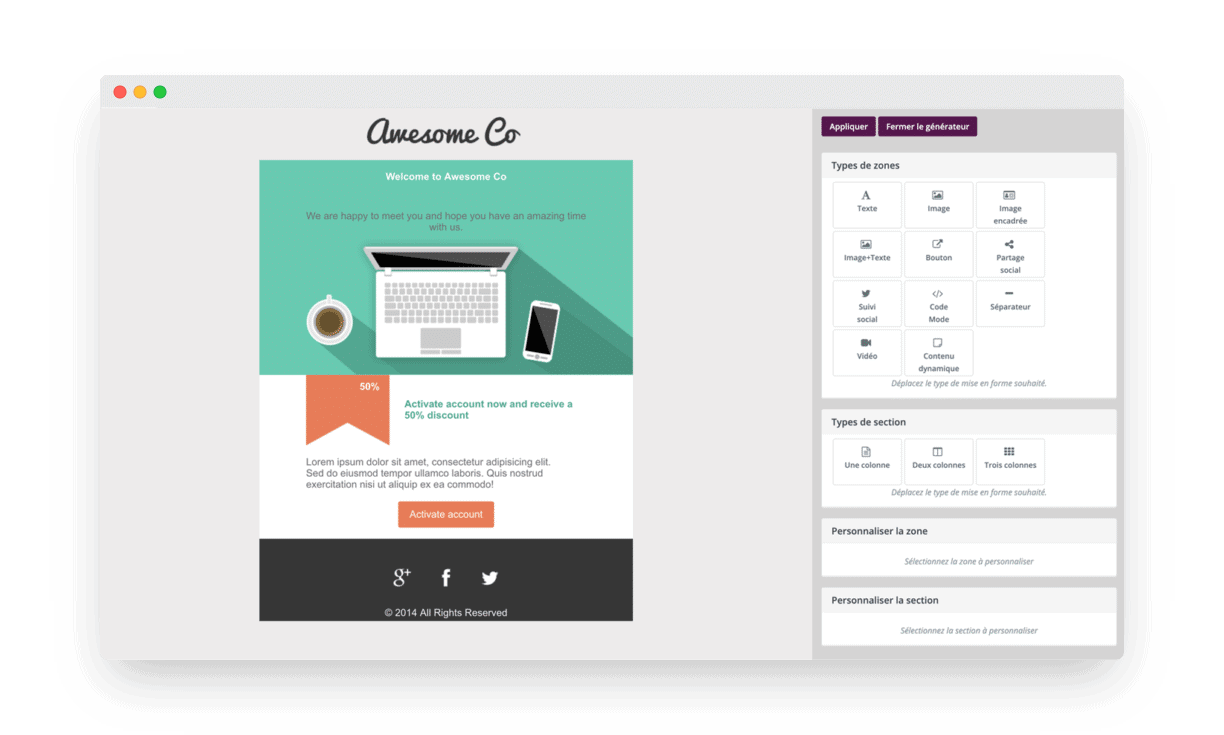 Webmecanik's landing page editor