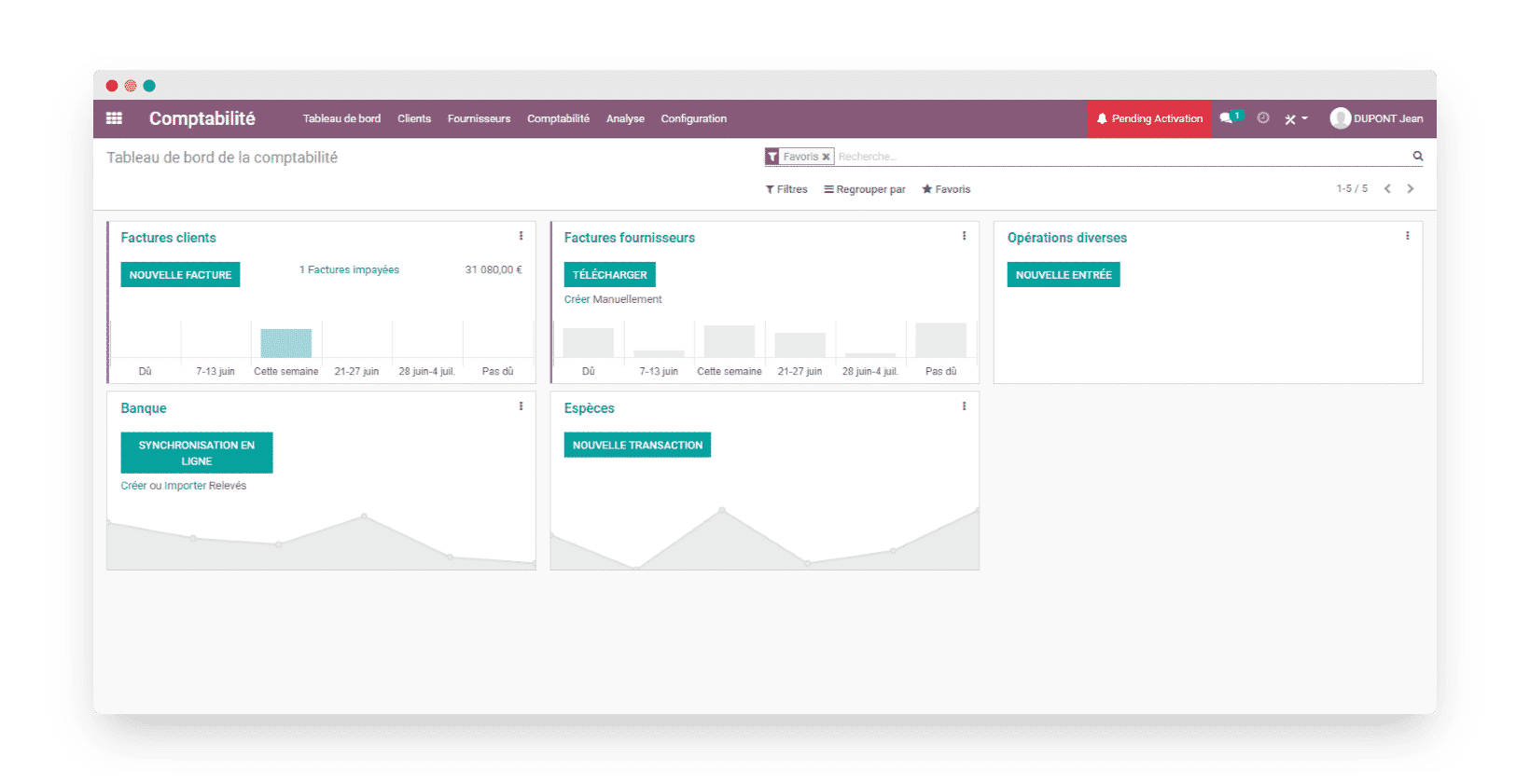 odoo comptabilité