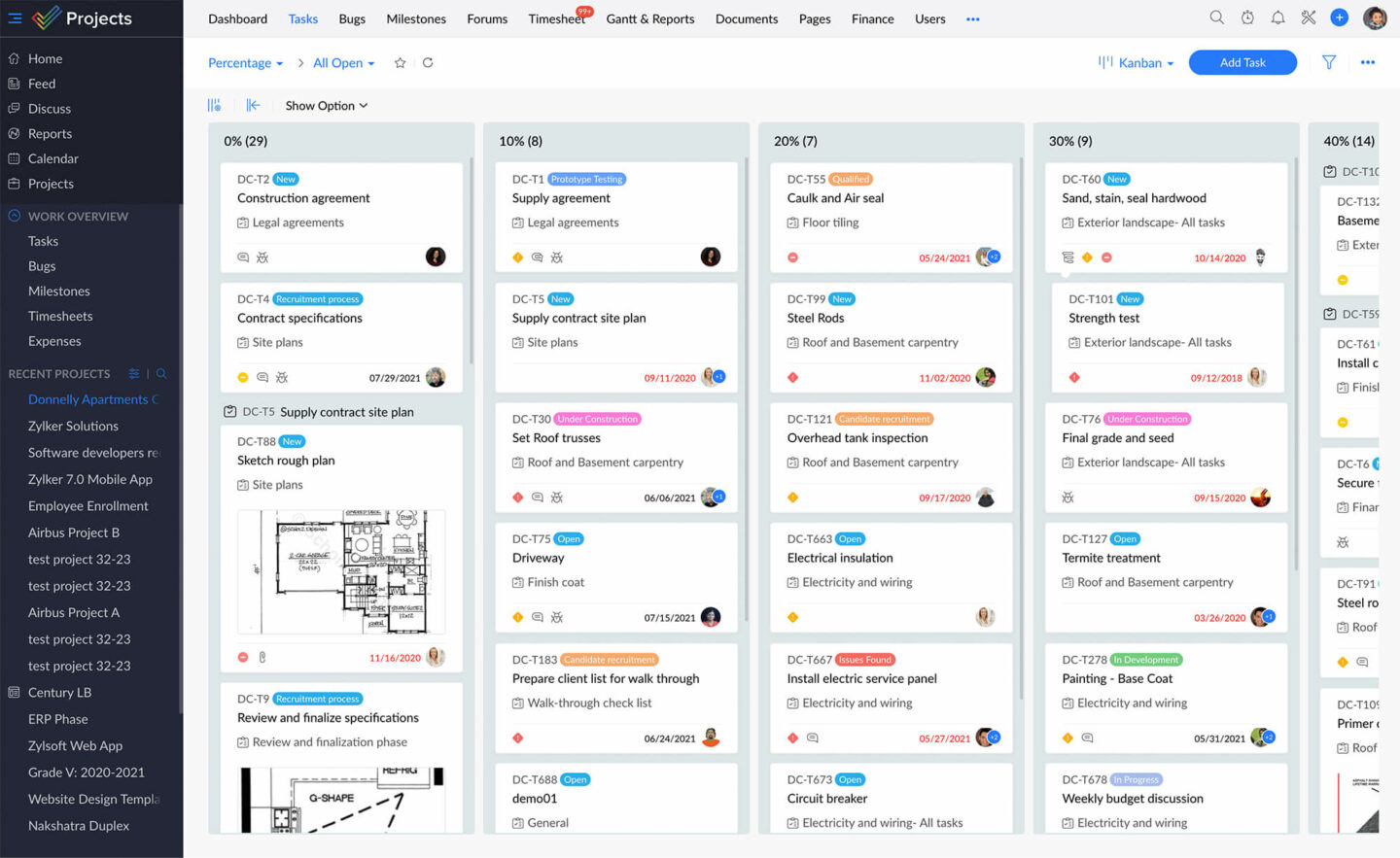 zoho gantt