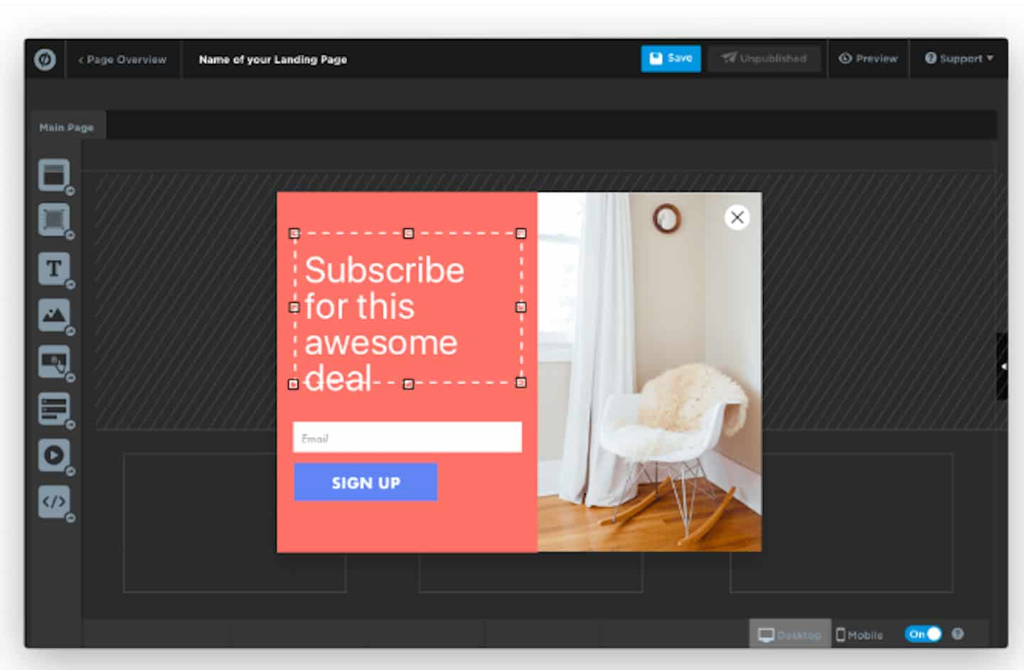 Les règles de ciblage et de déclenchement des pop-ups dans Unbounce