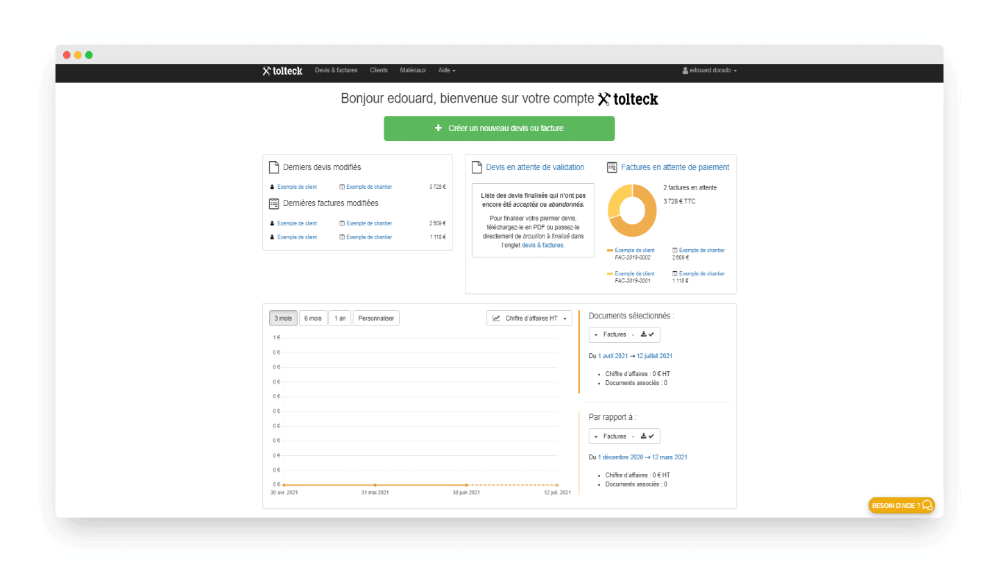 Tolteck Dashboard