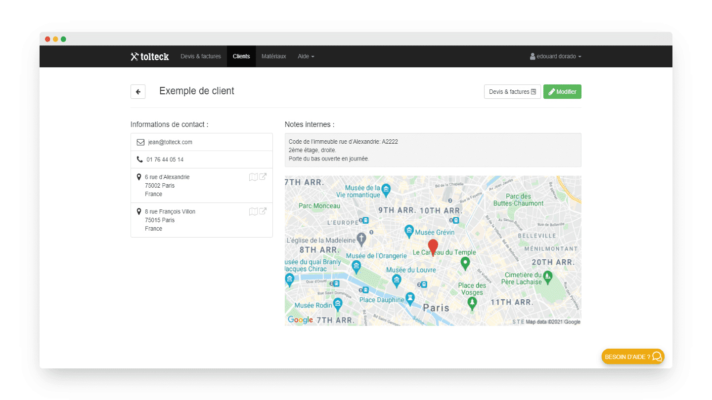 Tolteck Client Google Maps