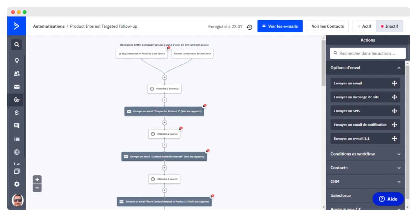 Création d'une automatisation dans ActiveCampaign