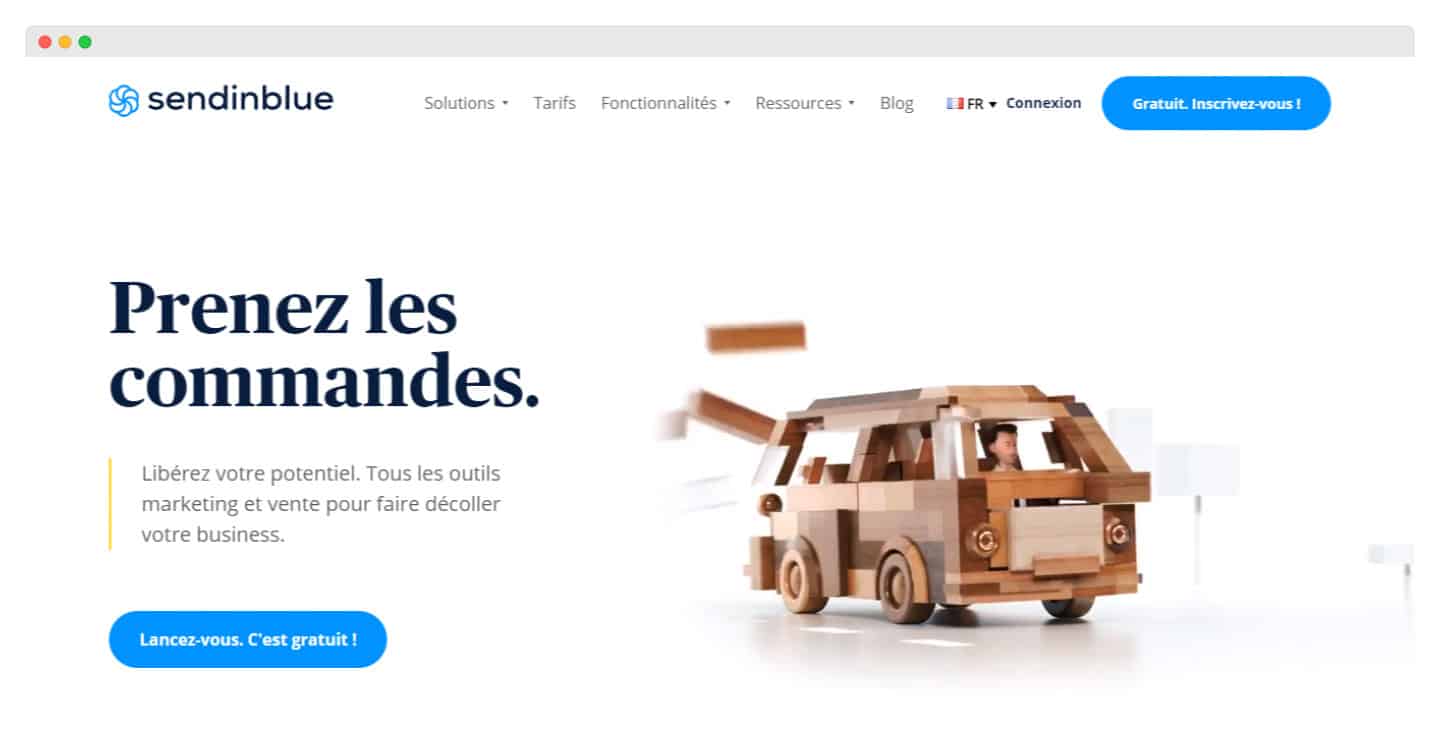 Interface de Brevo, anciennement Sendinblue
