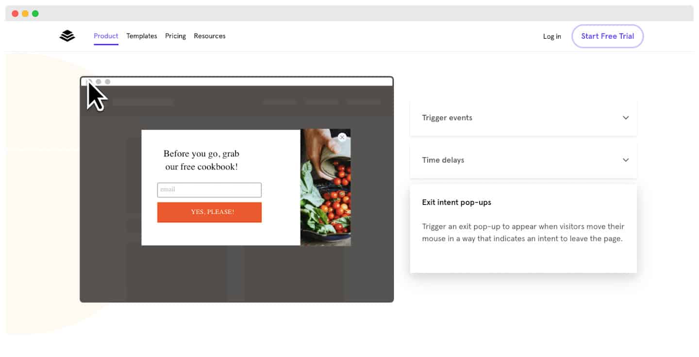 La création d'un pop-up de sortie dans Leadpages