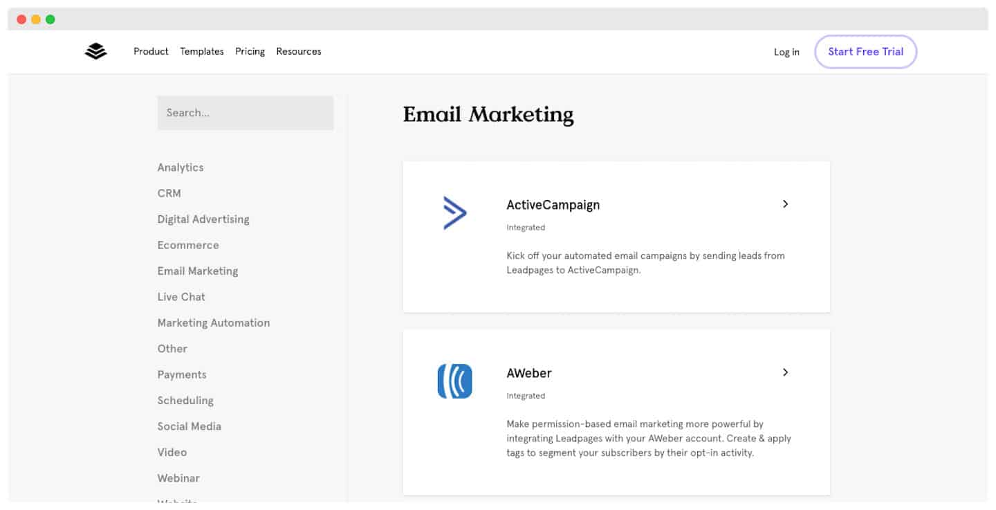 L'intégration Zapier de Leadpages