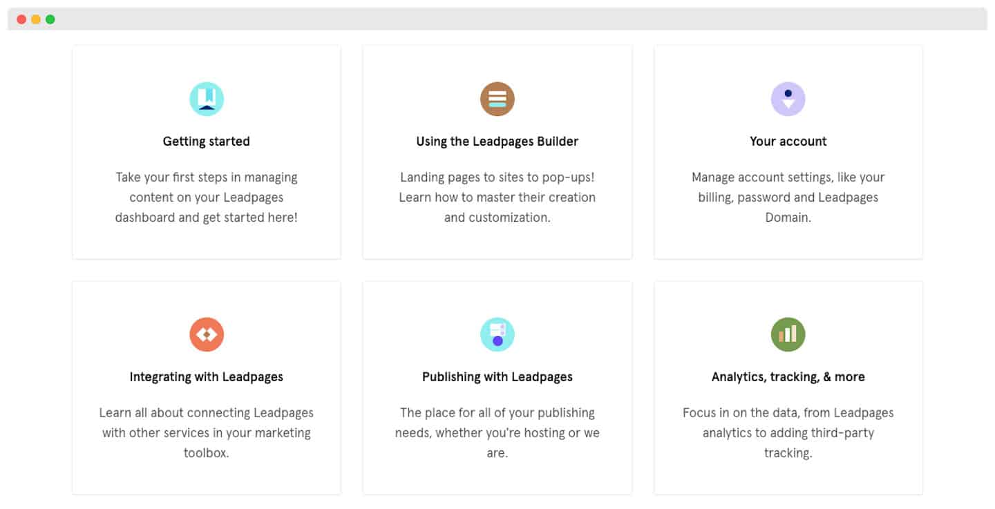 Le réglage de la langue dans le builder Leadpages