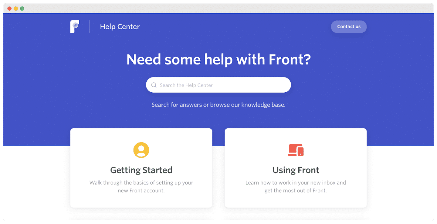 Centre d'aide de FrontApp
