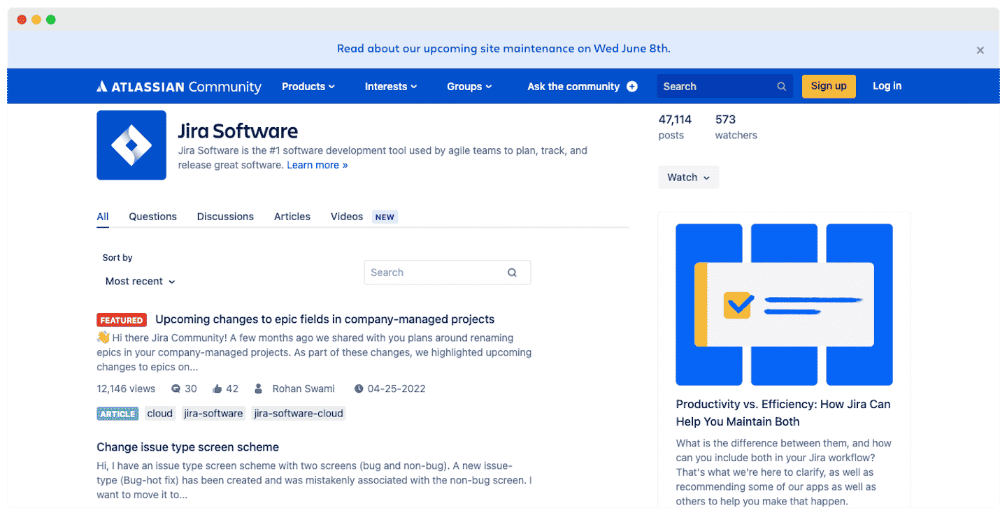 La communauté d'utilisateurs Atlassian