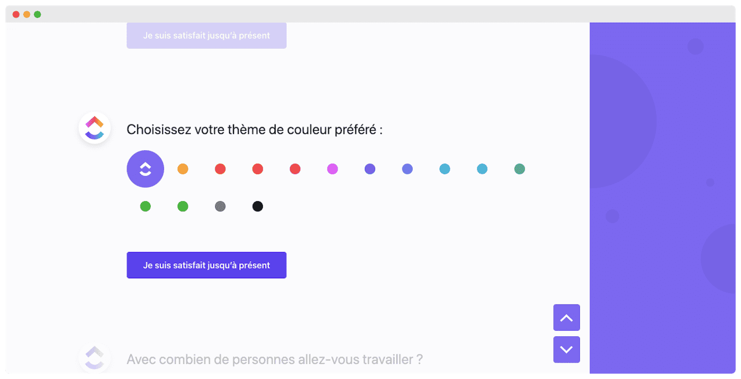 Les options de personnalisation de ClickUp