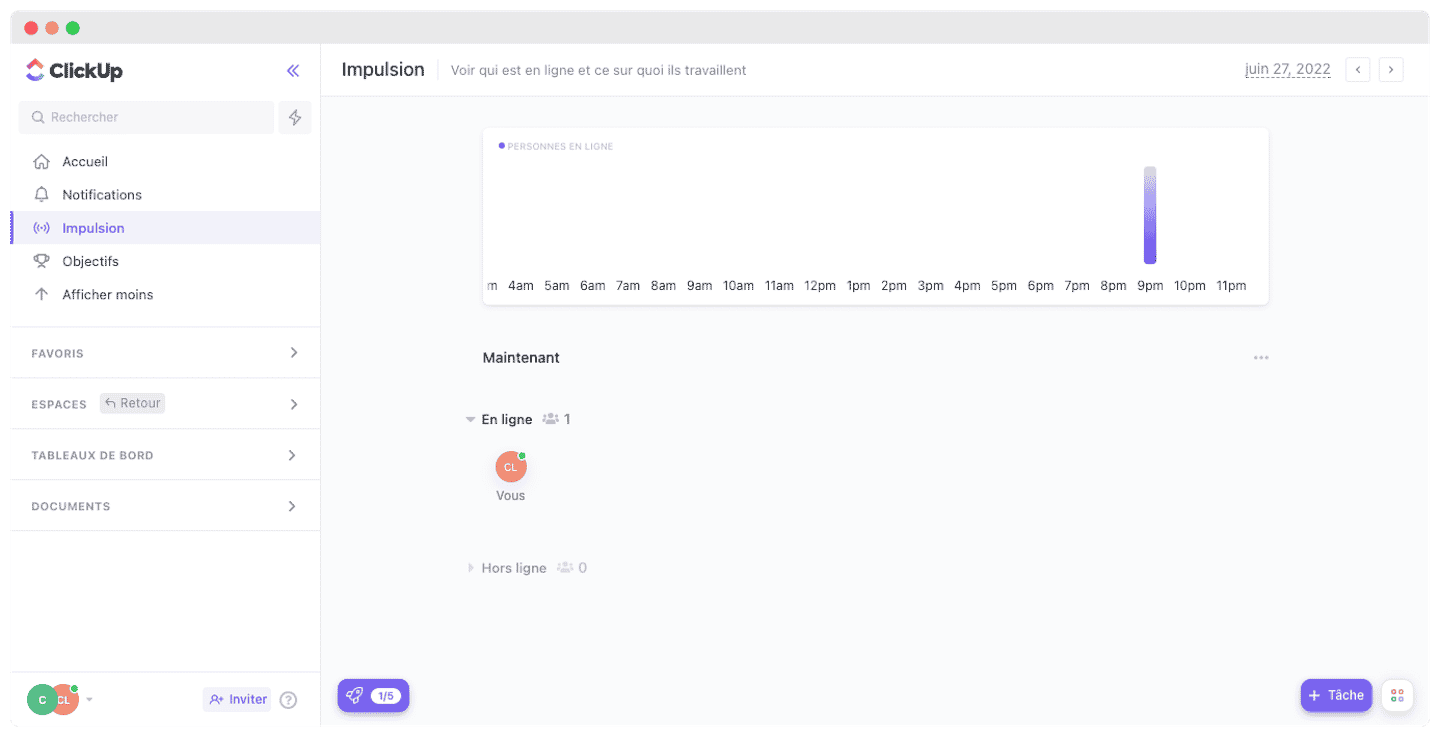 Le reporting de ClickUp