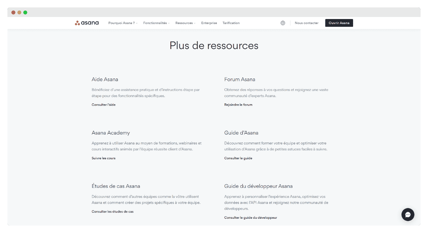 La FAQ d'Asana en français