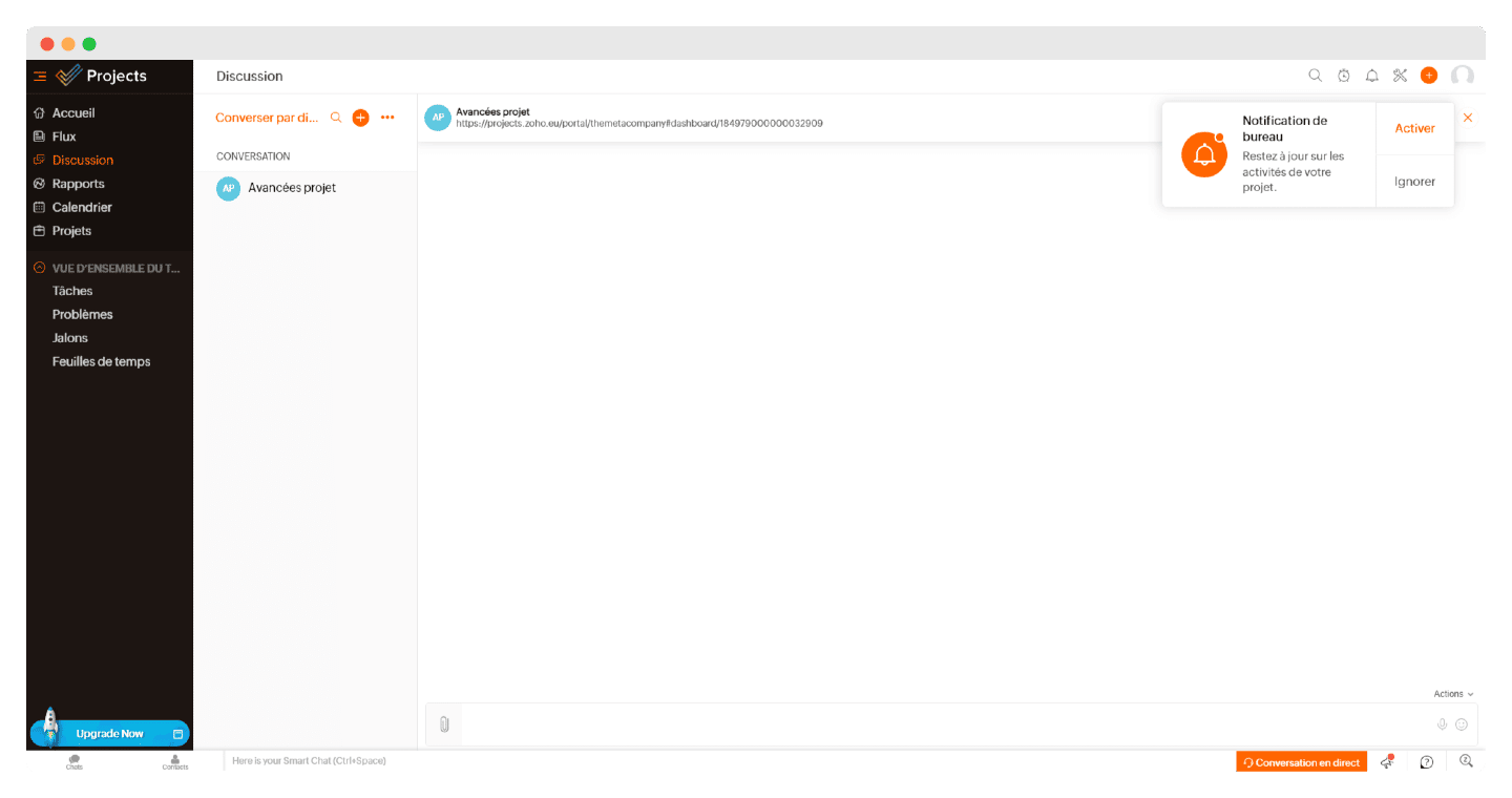 Les outils de communication de Zoho Projects