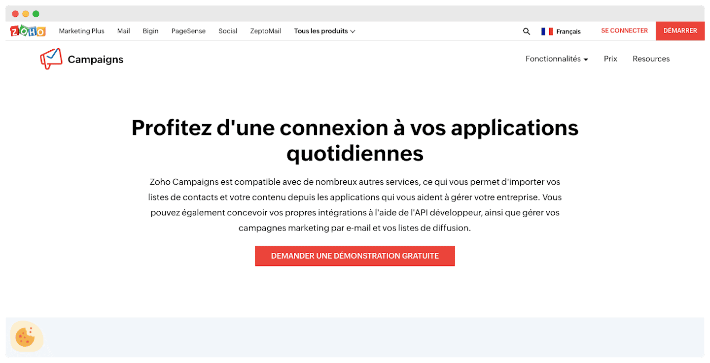 Marketplace d'intégrations de Zoho Campaigns