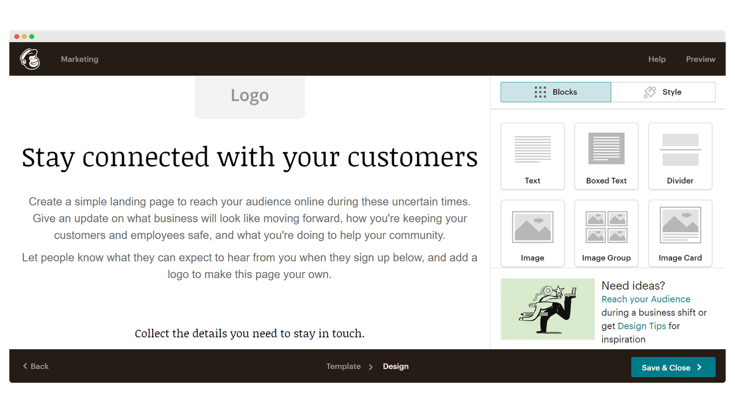 Mailchimp signup form builder