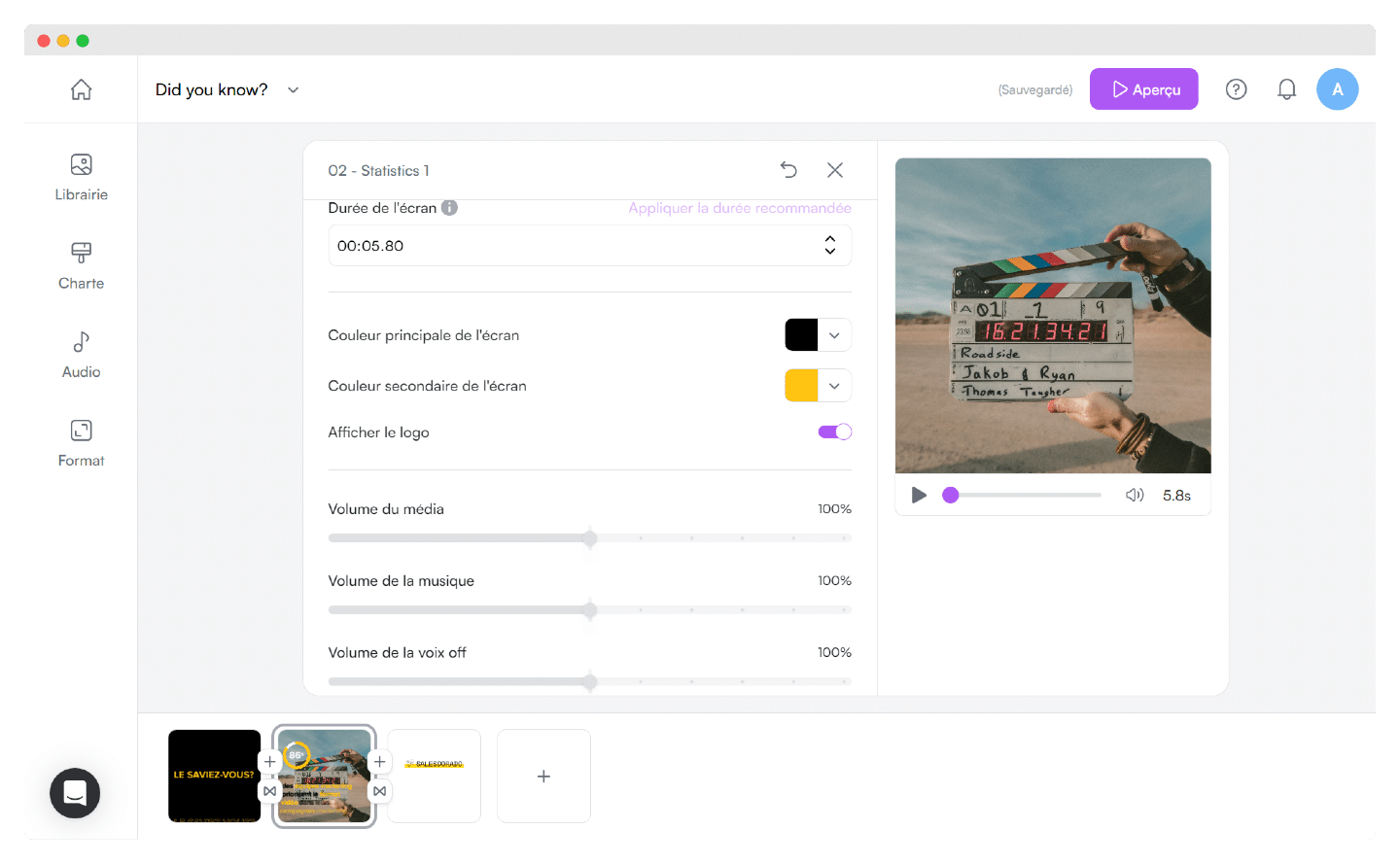 Structure suggérée d'une vidéo dans PlayPlay