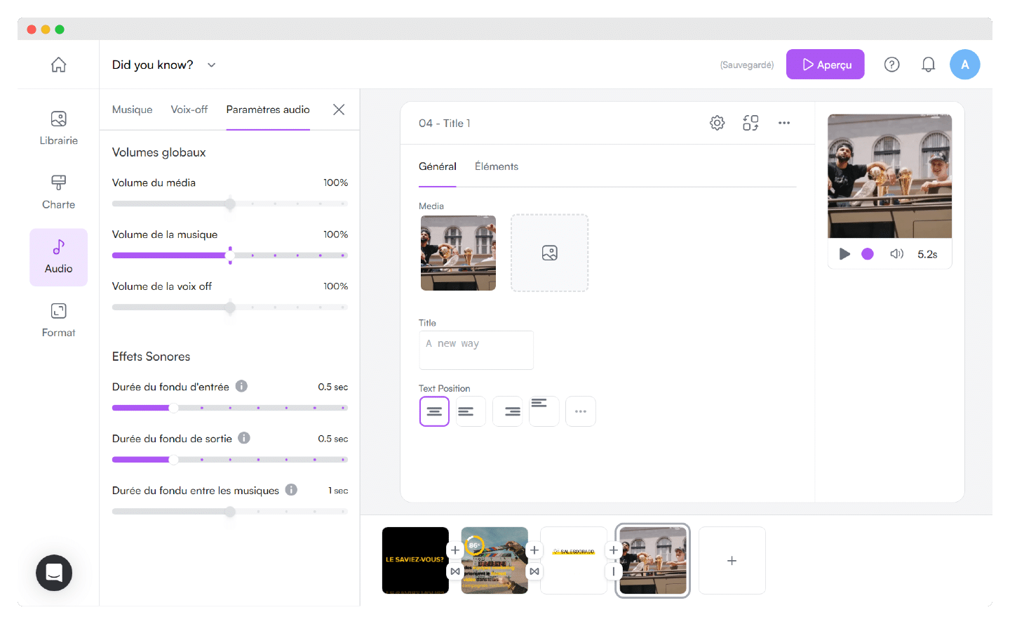 Réglages audio avancés dans PlayPlay