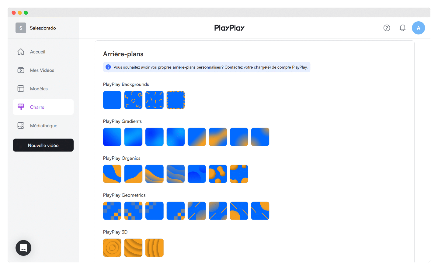 Arrière-plans personnalisés dans PlayPlay