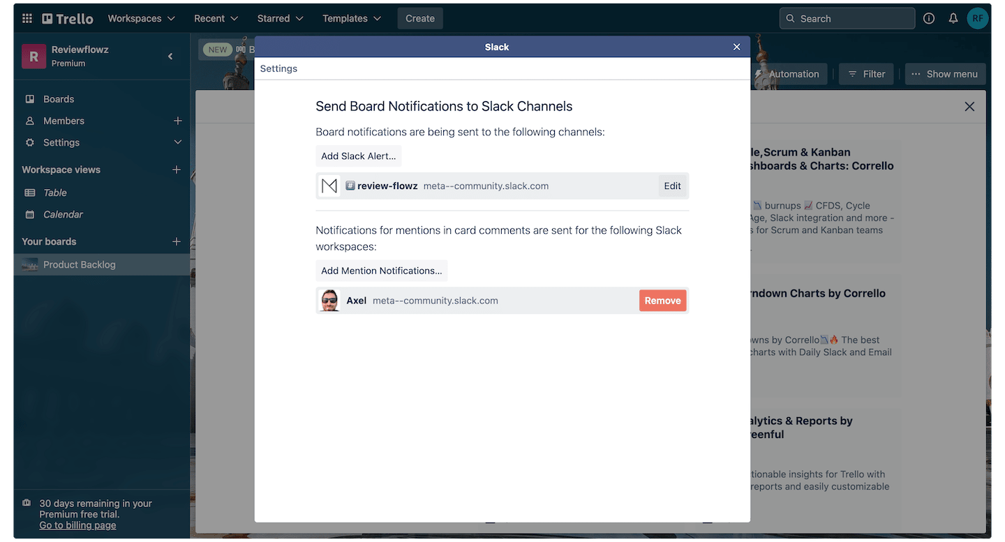 Le Power-Up Slack de Trello