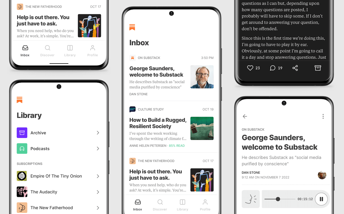 Application mobile Substack Reader