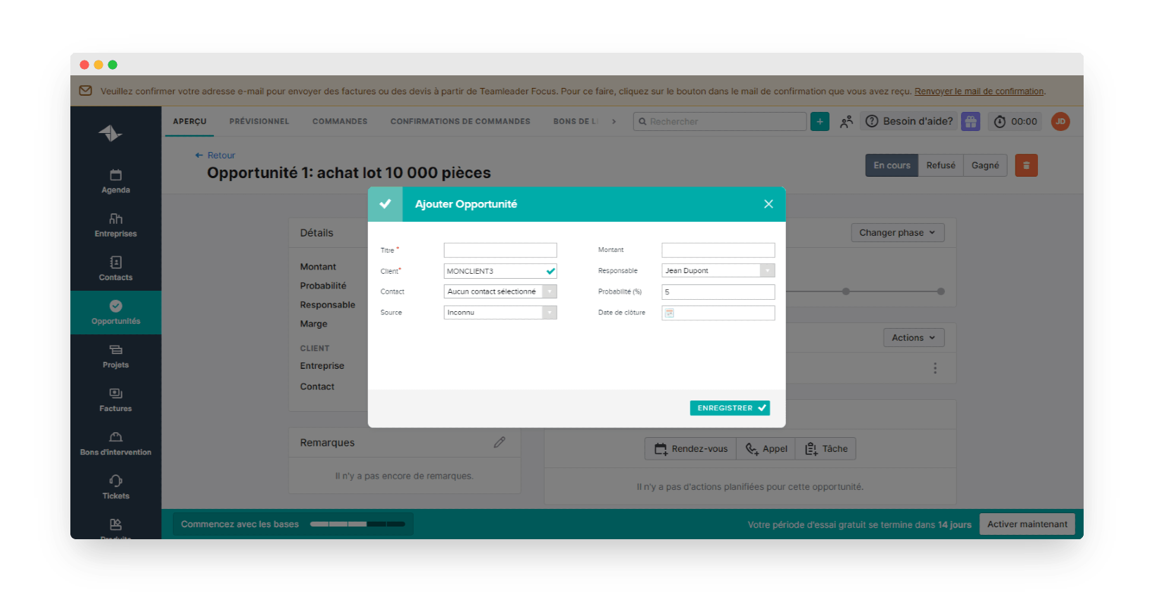 teamleader gestion opportunités