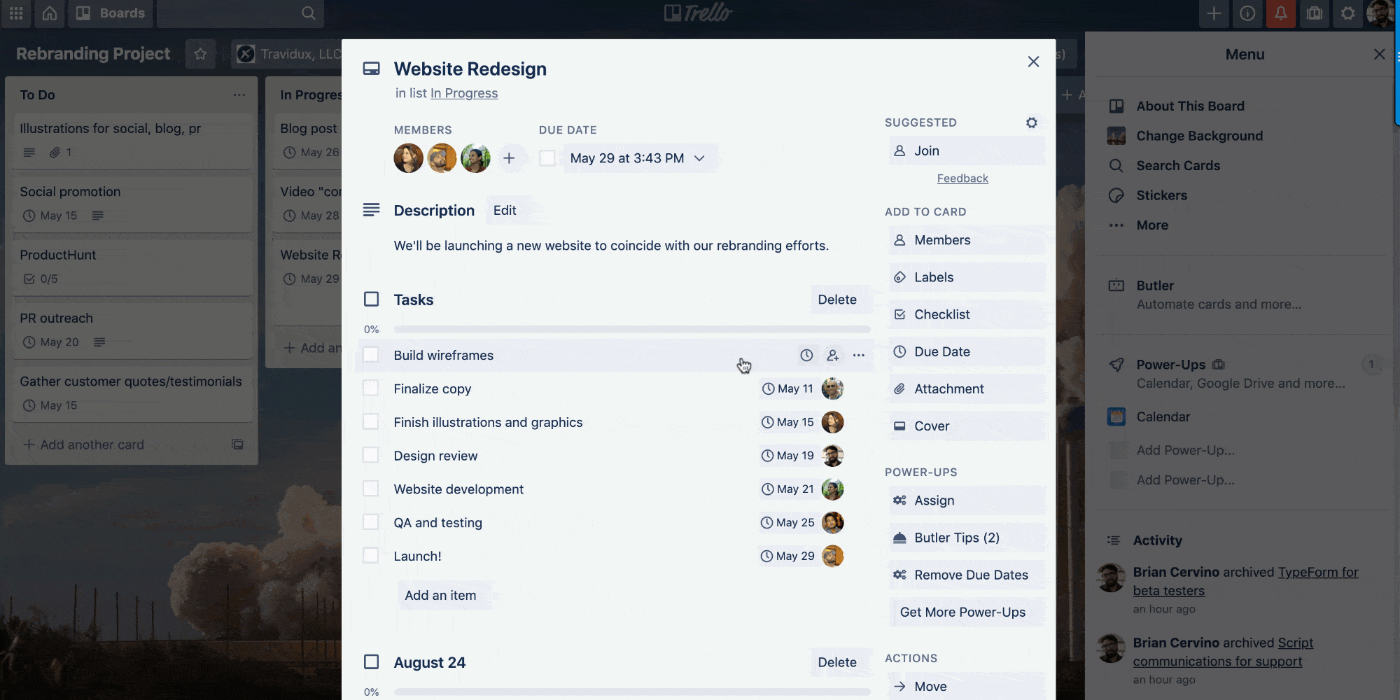 Les checklists avancées de Trello en animation